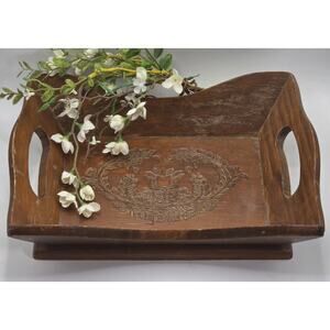 Antique Wood Bread Tray Not By Bread Alone Vintage Kitchen Decor